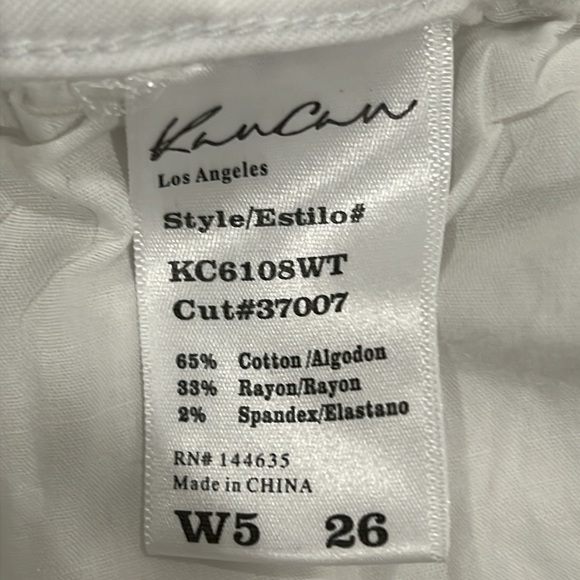 KanCan Brianna White Mid Rise Ankle Skinny Jeans Size 5/26 - Picture 11 of 11